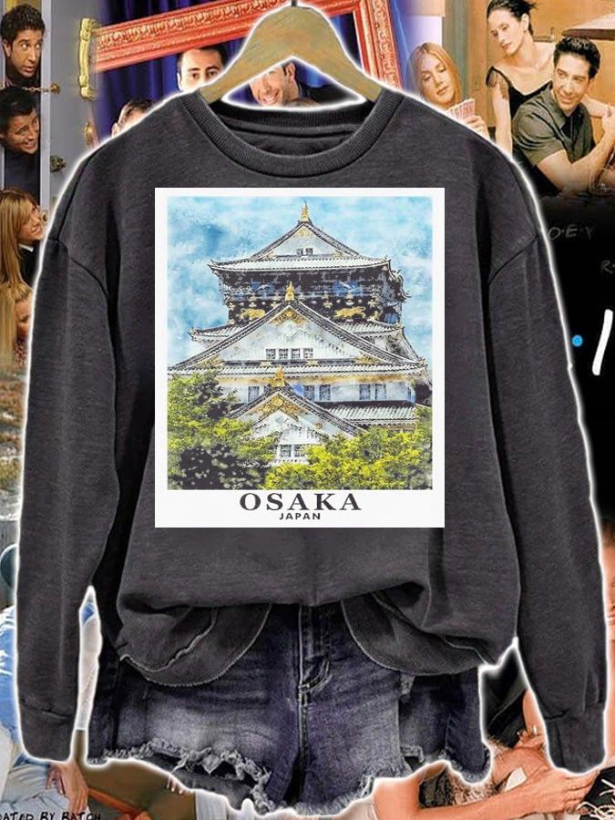 Osaka Japan Travel Art Painting shirt sweatshirt