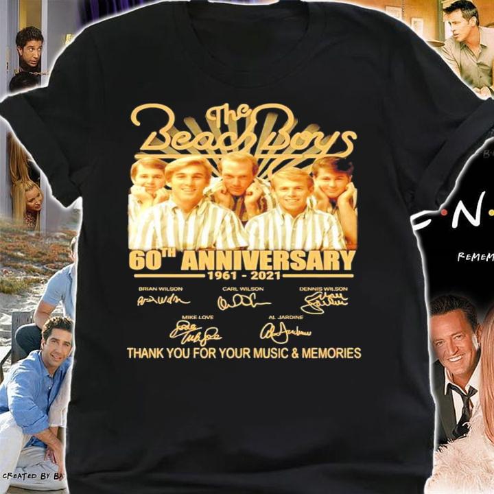 The Beach Boys 60th anniversary signature thank you for the memories shirt shirt