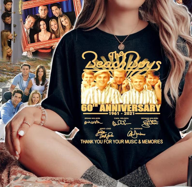 The Beach Boys 60th anniversary signature thank you for the memories shirt woman shirt