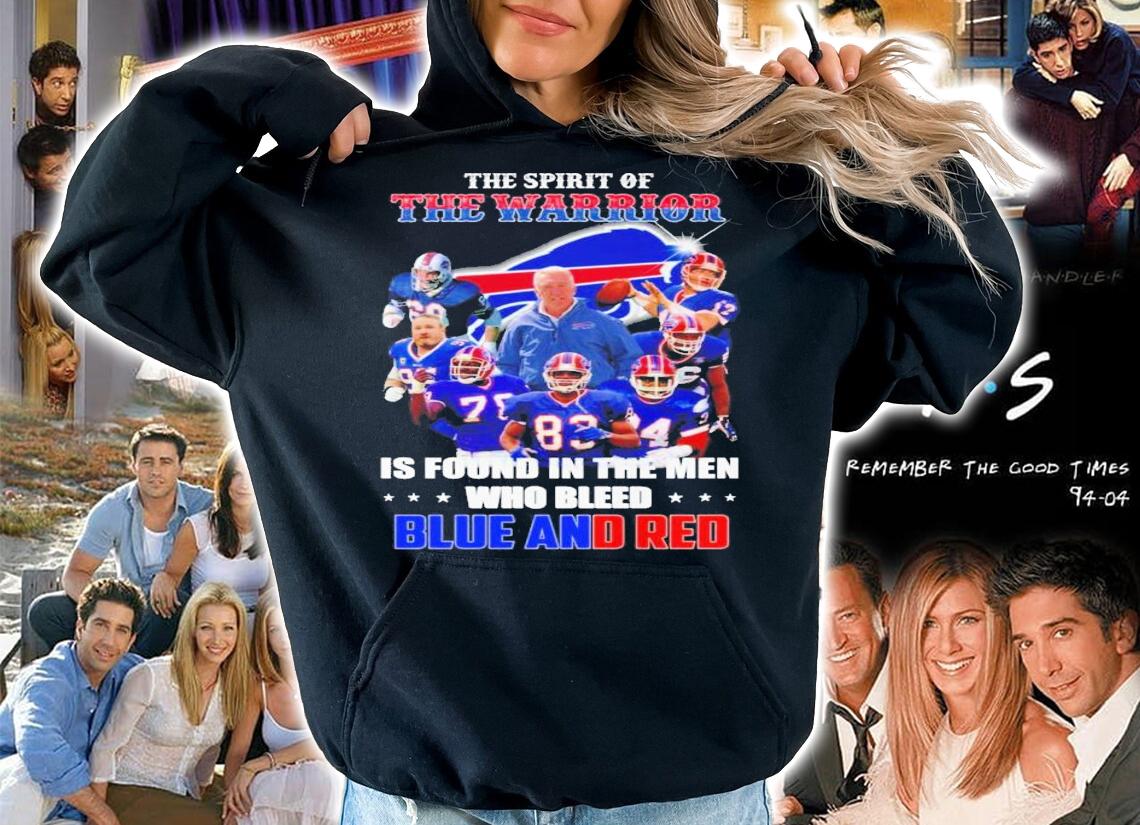 The spirit of The Warrior is found in the men who bleed Blue And Red signatures shirt hoodie