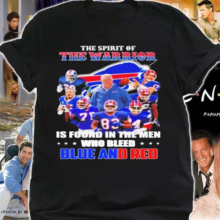 The spirit of The Warrior is found in the men who bleed Blue And Red signatures shirt shirt