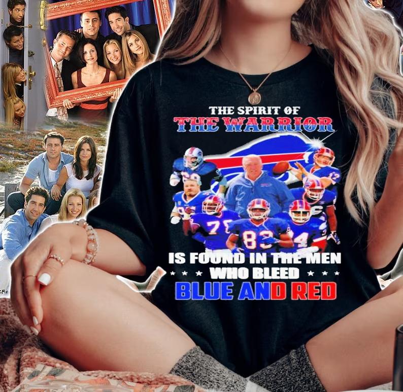 The spirit of The Warrior is found in the men who bleed Blue And Red signatures shirt woman shirt