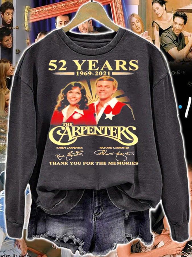 52 Years 1969-2021 The Carpenters thank You for the memories signatures t-shirt