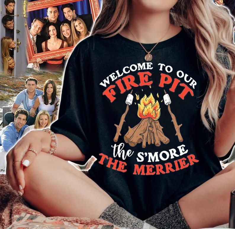 Camping Quotes Welcome To Our Fire Pit The S'more The Merrier T-Shirt