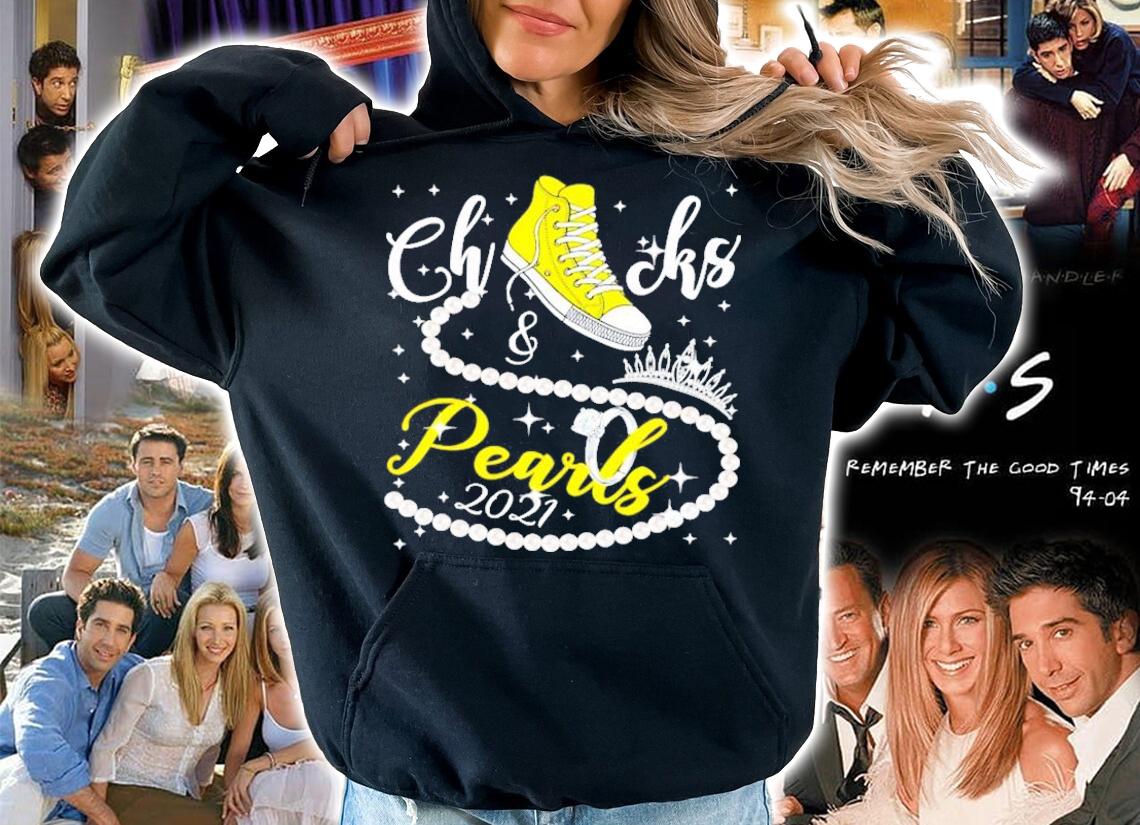 Chucks and pearls 2021 black girl magic yellow shirt hoodie