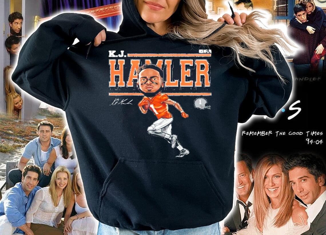 Denver Football K.J. Hamler Cartoon signature shirt