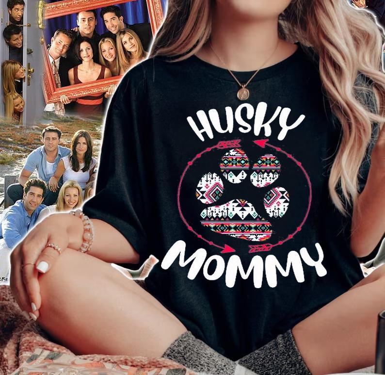 Husky Paw Arrow Dog Owner T-Shirt woman shirt
