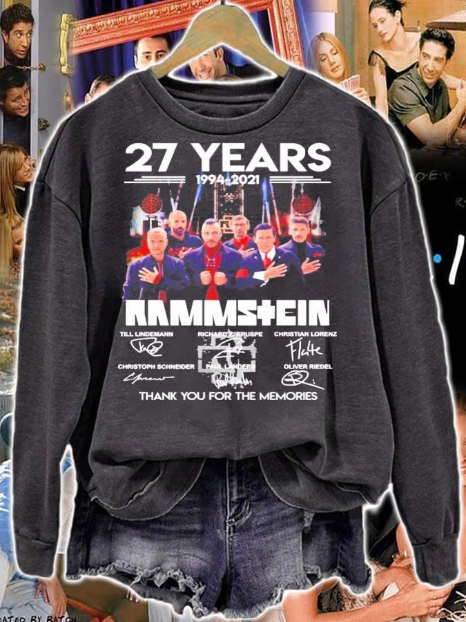 Rammstein 27 years 1994-2021 signatures shirt sweatshirt
