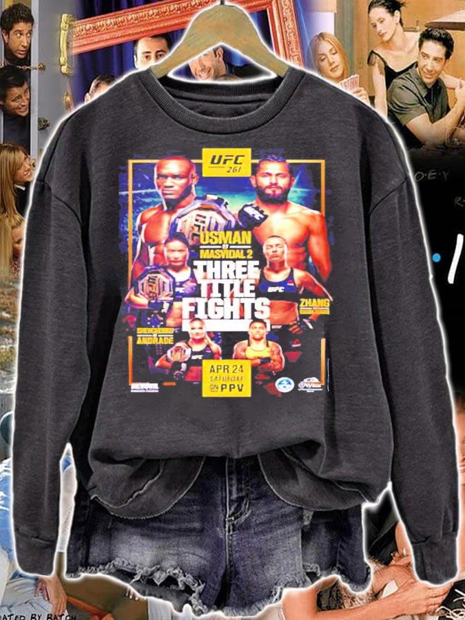 UFC USman Masvidal 2 three title fights shirt