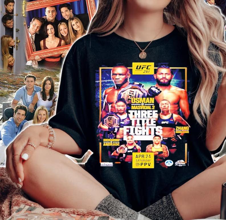 UFC USman Masvidal 2 three title fights shirt