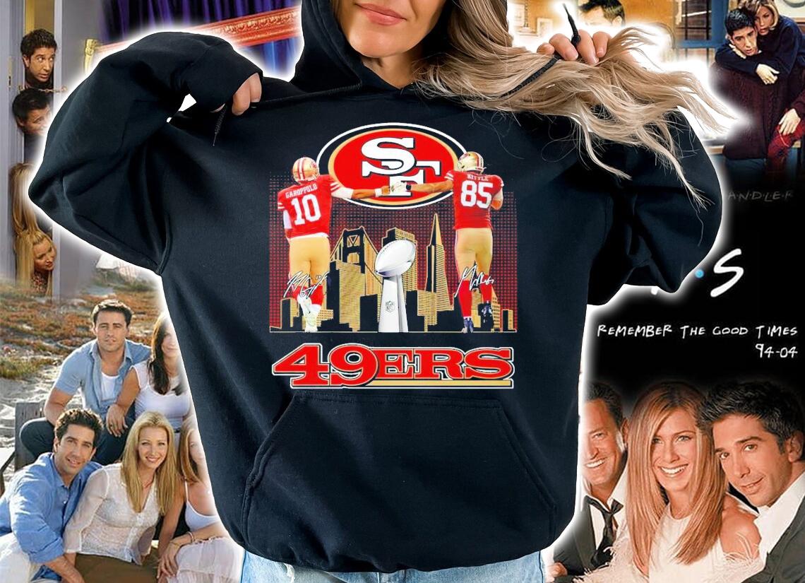 49ers Jimmy Garoppolo George Kittle signatures shirt hoodie