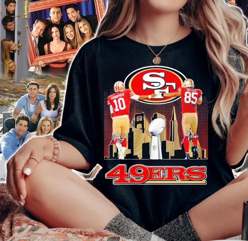 49ers Jimmy Garoppolo George Kittle signatures shirt woman shirt