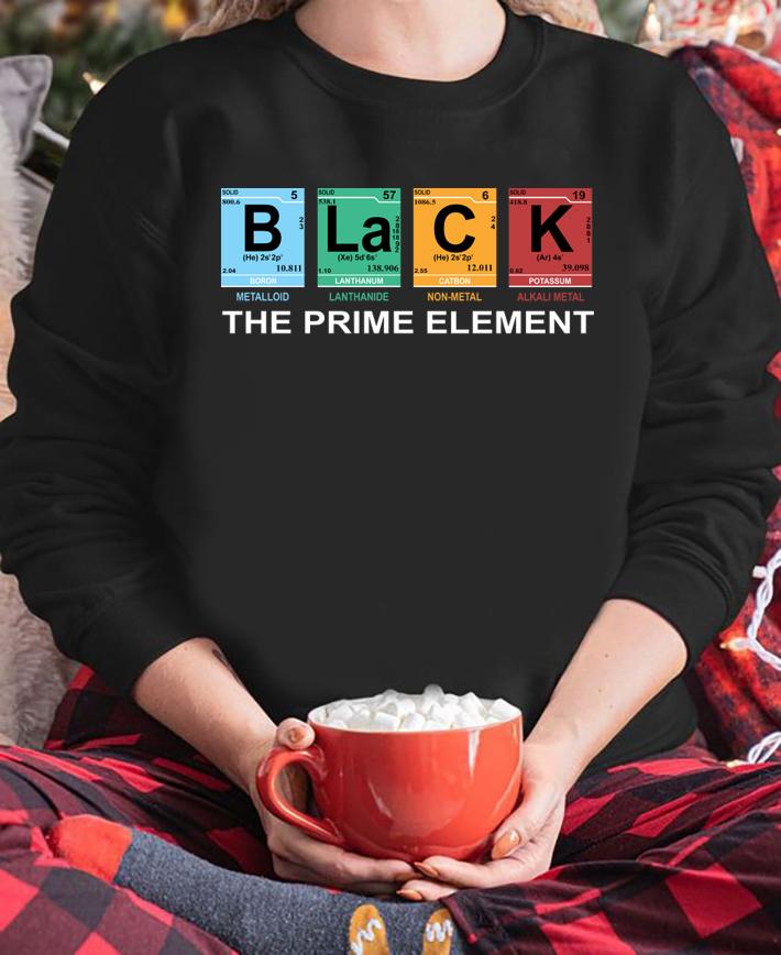 Black The Prime Element Table Chemical t-shirt sweatshirt