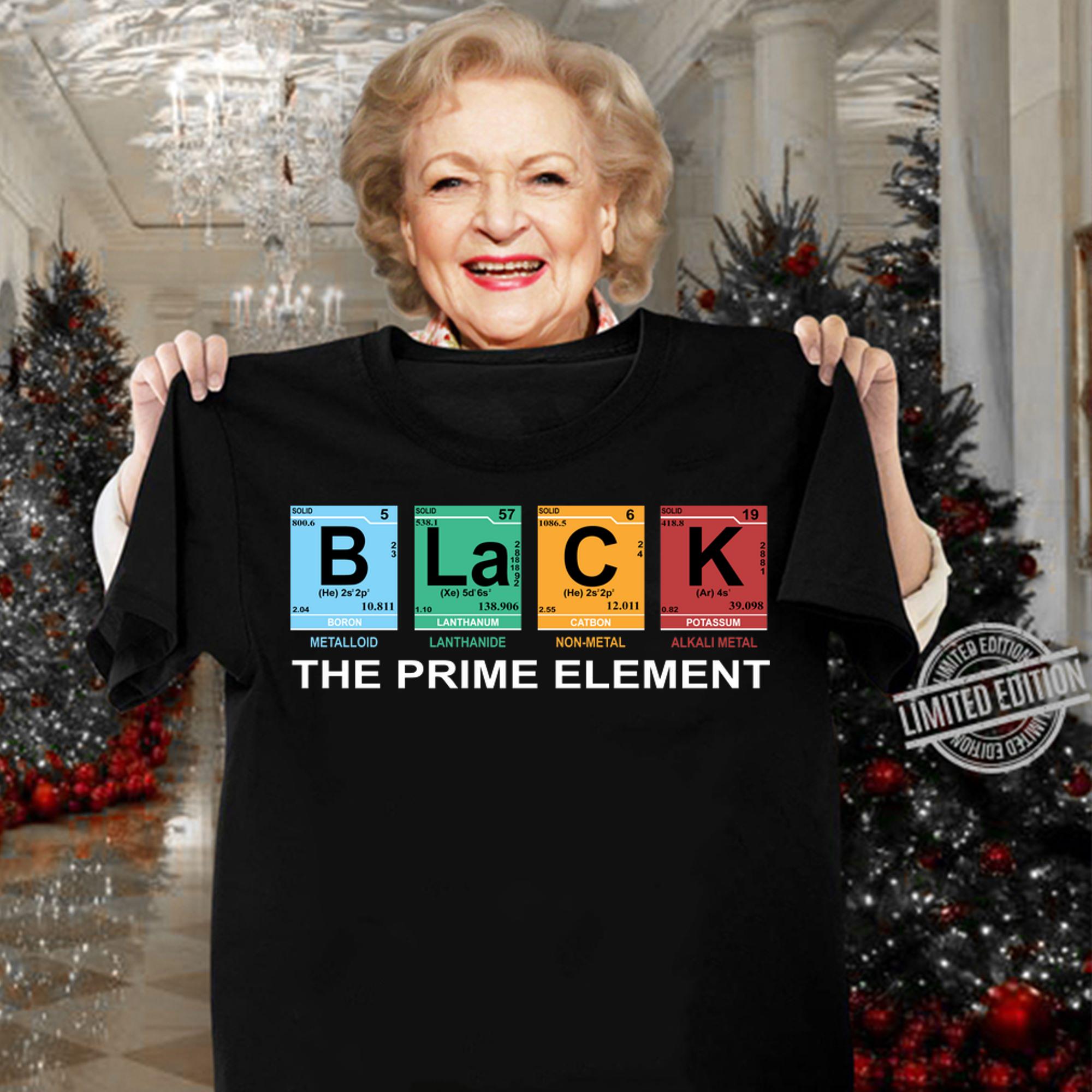 Black The Prime Element Table Chemical t-shirt woman shirt