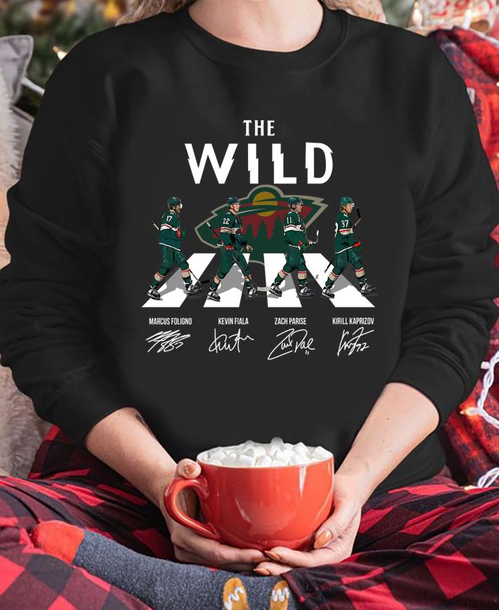 Minnesota Wild The Wild Abbey Road signatures t-shirt sweatshirt