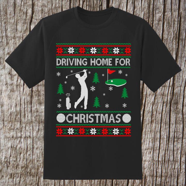 Perfect Christmas Gift: Golf Driving Home Ugly Sweater Shirt for Fans