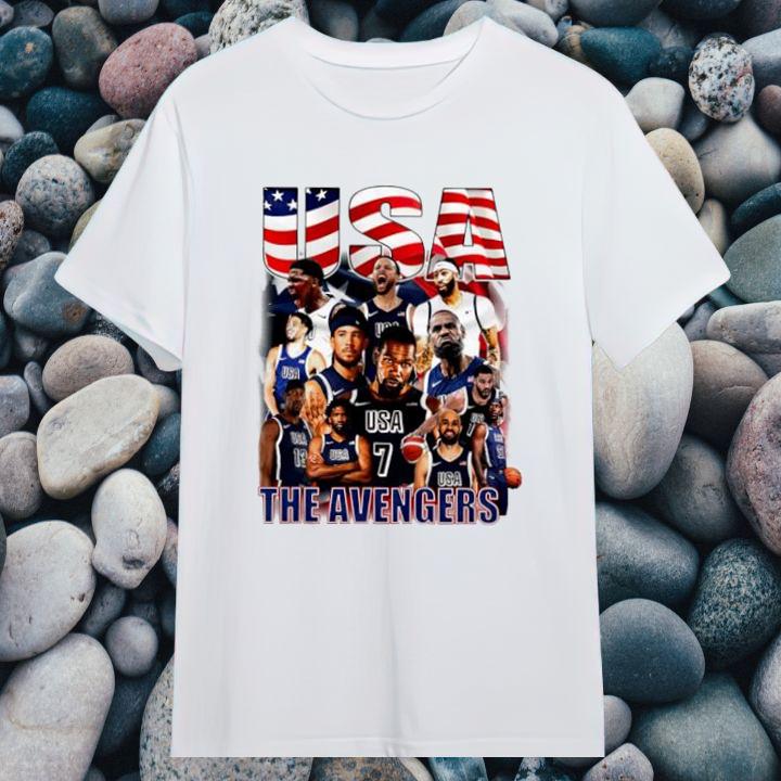 Official Team Usa Avengers Basketball Players Graphic 2024 Shirt