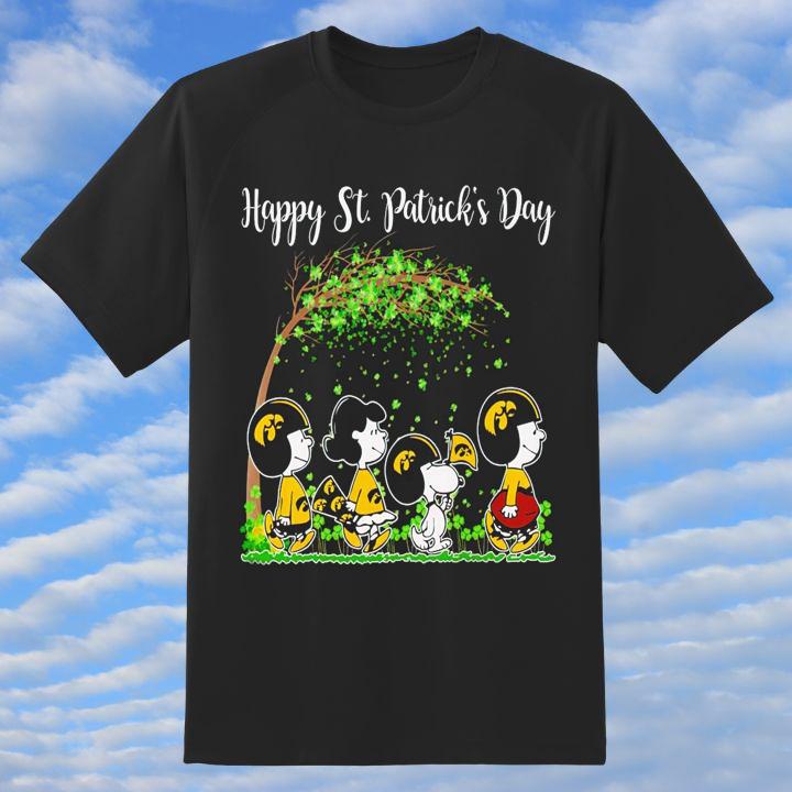 Peanuts Snoopy Charlie Brown Iowa Hawkeyes St. Patrick's Day T-Shirt