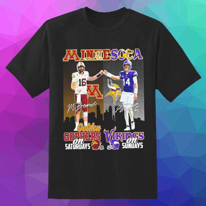 Minnesota Golden Gophers & Vikings Autograph T-Shirt Shop Now!