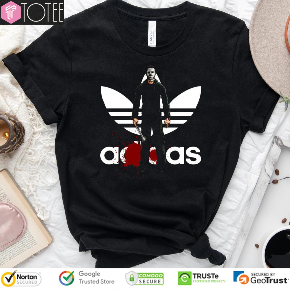 Michael Myers Parody Adidas Logo T-Shirt