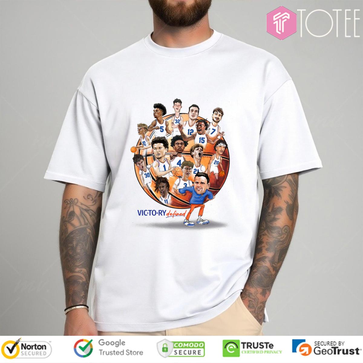 Victory Defined Florida Mens Basketball Student-Athletes Caricature T-Shirt