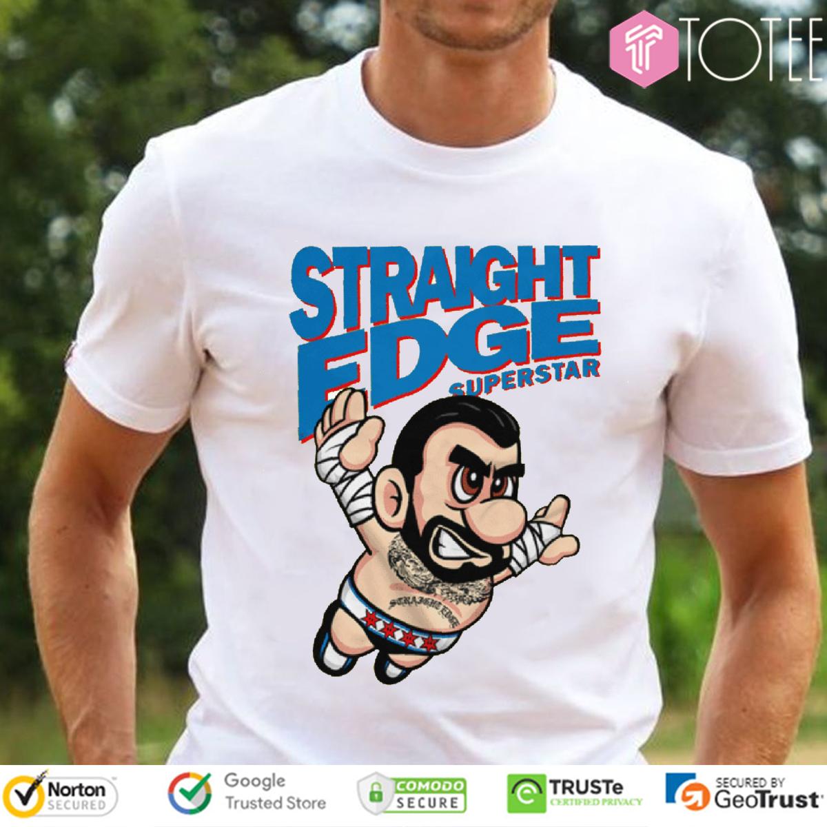 CM Punk Straight Edge Superstar Parody Super Mario Bros T-Shirt