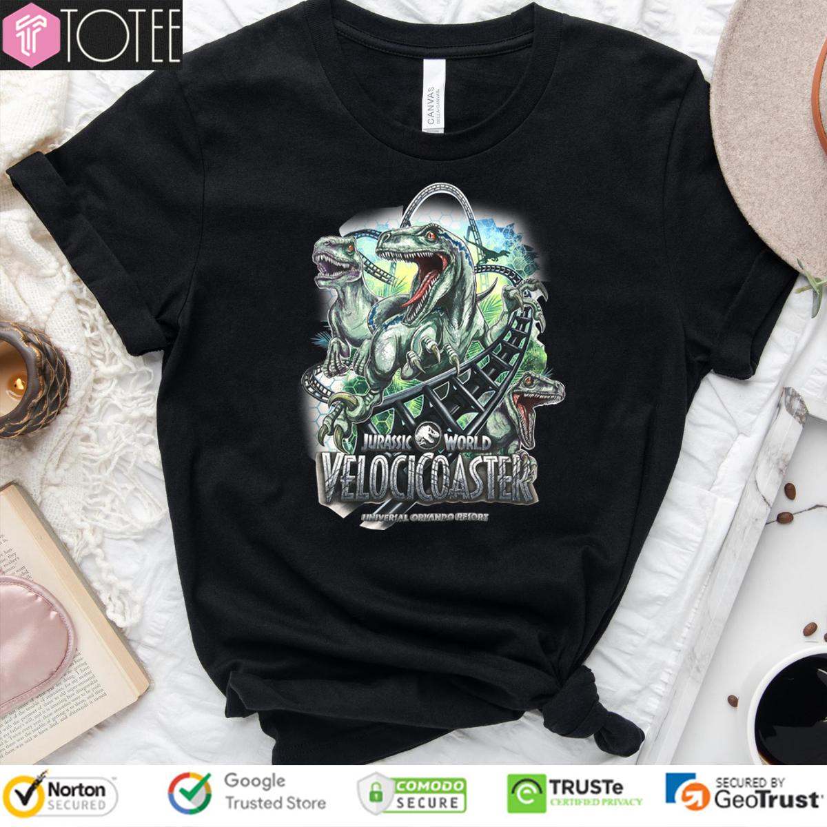 Unleash Thrills: Velocicoaster Shirt - Ride the Raptor's Fury!