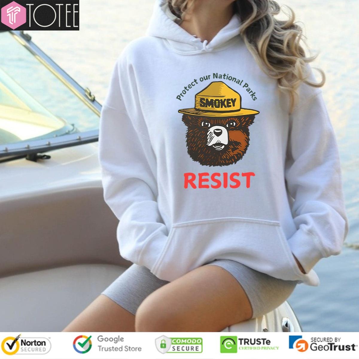 Protect Our National Parks Bear Resist Smokey Bear Hoodie