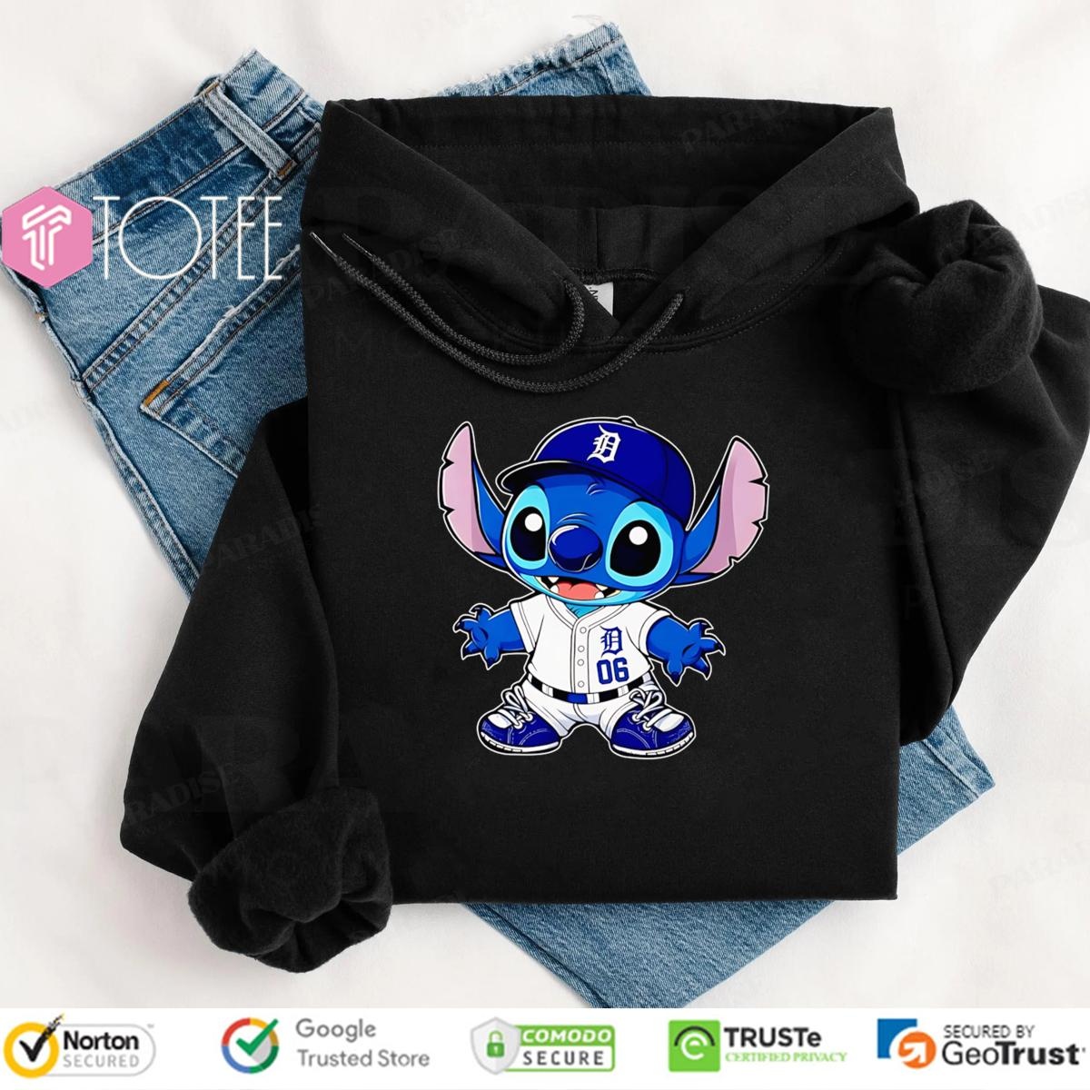 Stitch Parody Detroit Tigers Baseball Hoodie